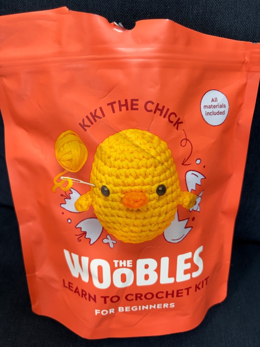 Kiki The Chick Woobles Crochet Kit - Bright Yellow